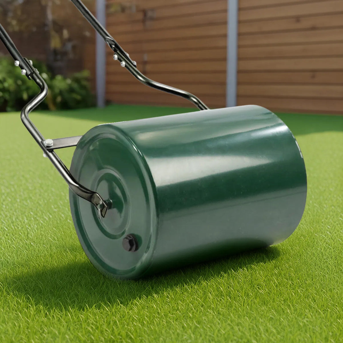 16in Heavy Duty Steel Lawn Roller Garden Roller Can Be Filled with Water or - Image 3
