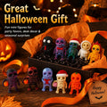 10pcs 3D Printed Halloween Mini Skeleton Figurines Set Assorted Desk Decor