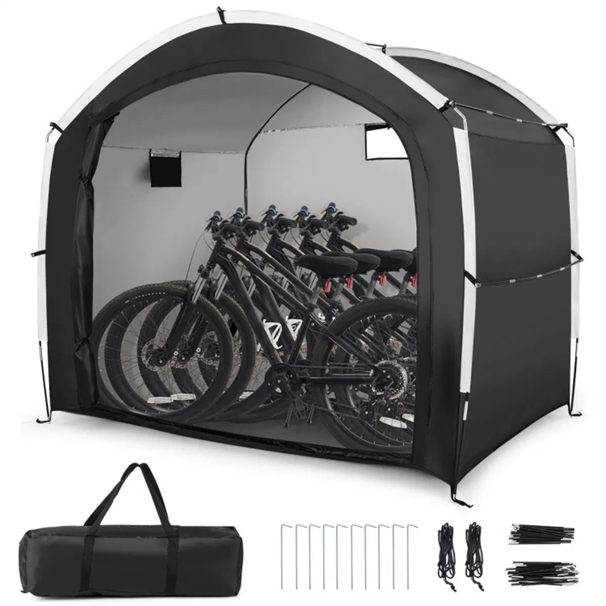 7.2x5.1ft outdoor bike and utility storage tent product view 1