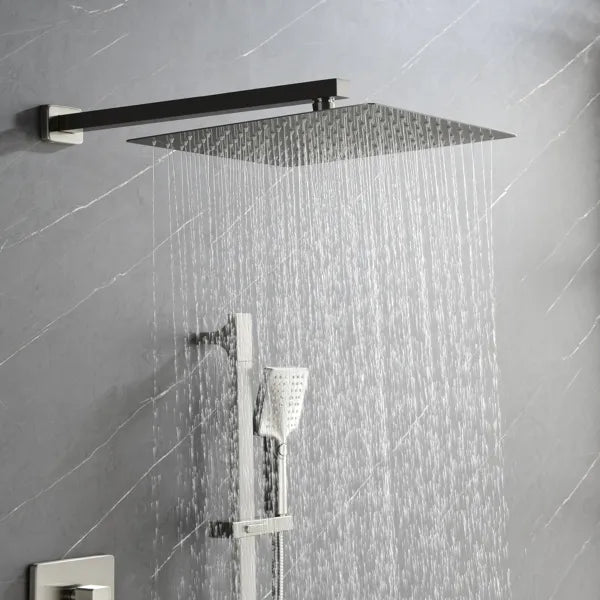 Shower System with Shower Head Hand Shower Slide Bar Bodysprays Shower Arm - Image 4