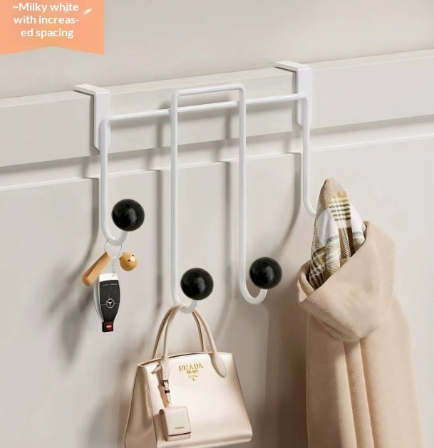 no-drill over-the-door hook rack