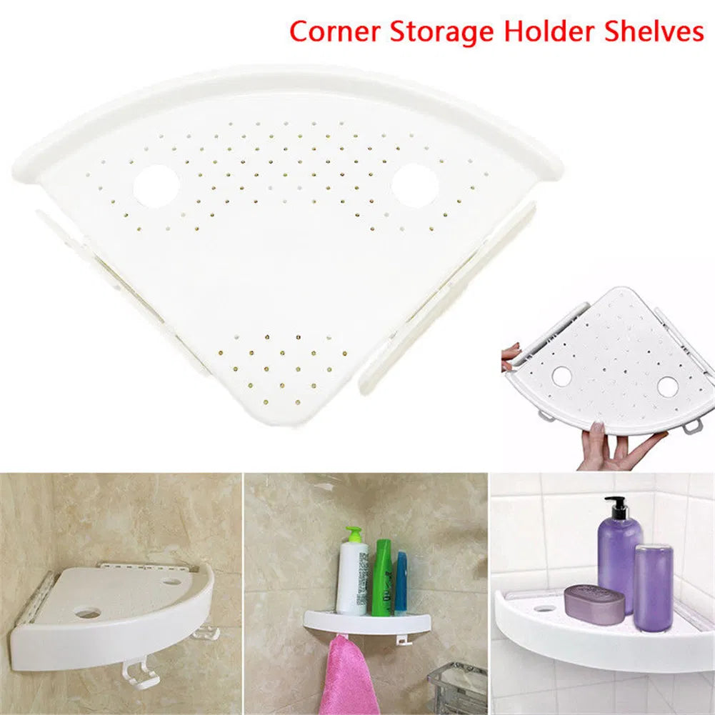 Bathroom Wall Corner Shelf Organizer Kitchen Storage Rack Non Marking - Additional Product View 6