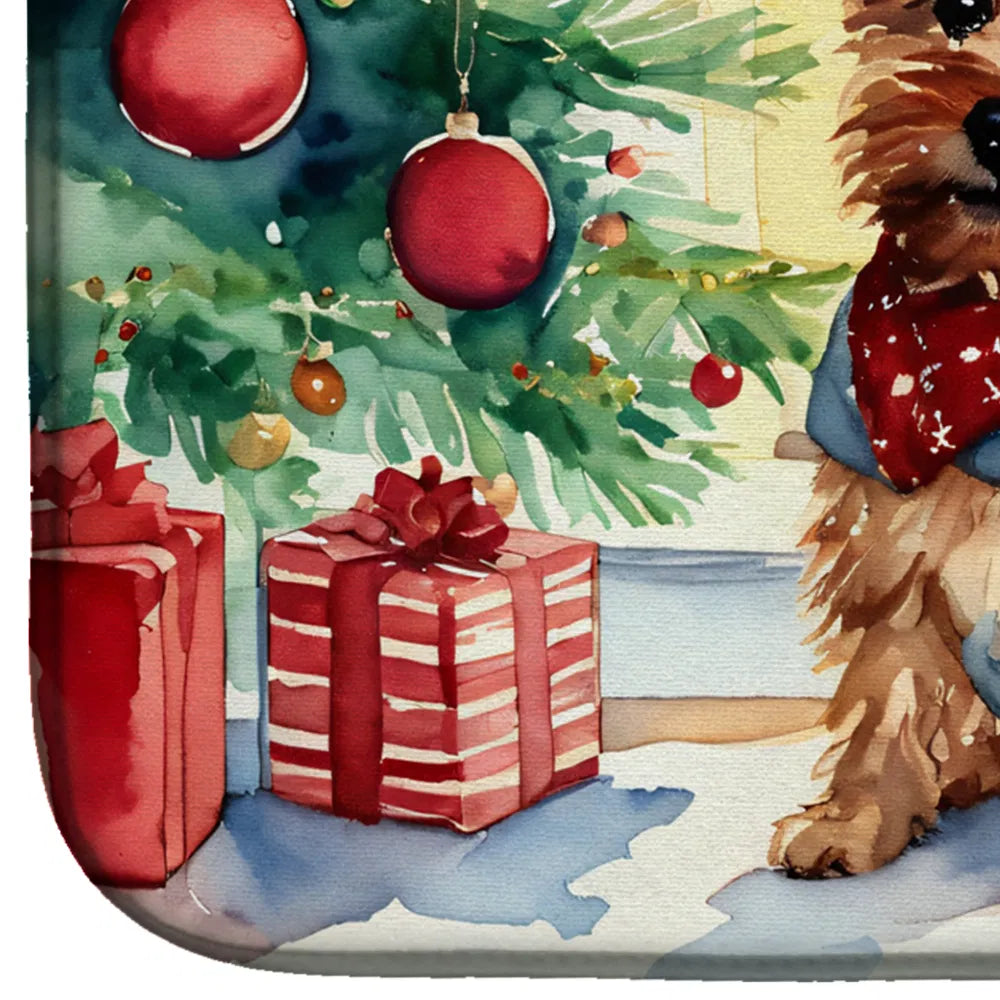 Norfolk Terrier Cozy Christmas Dish Drying Mat Absorbent Dish Drying Mat Pad - Image 5
