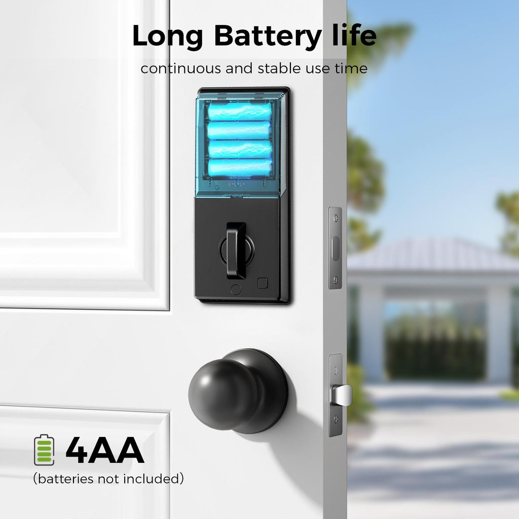 Keyless Entry Door Lock With Handle App Controlled Front Door Lock Set With - Image 4