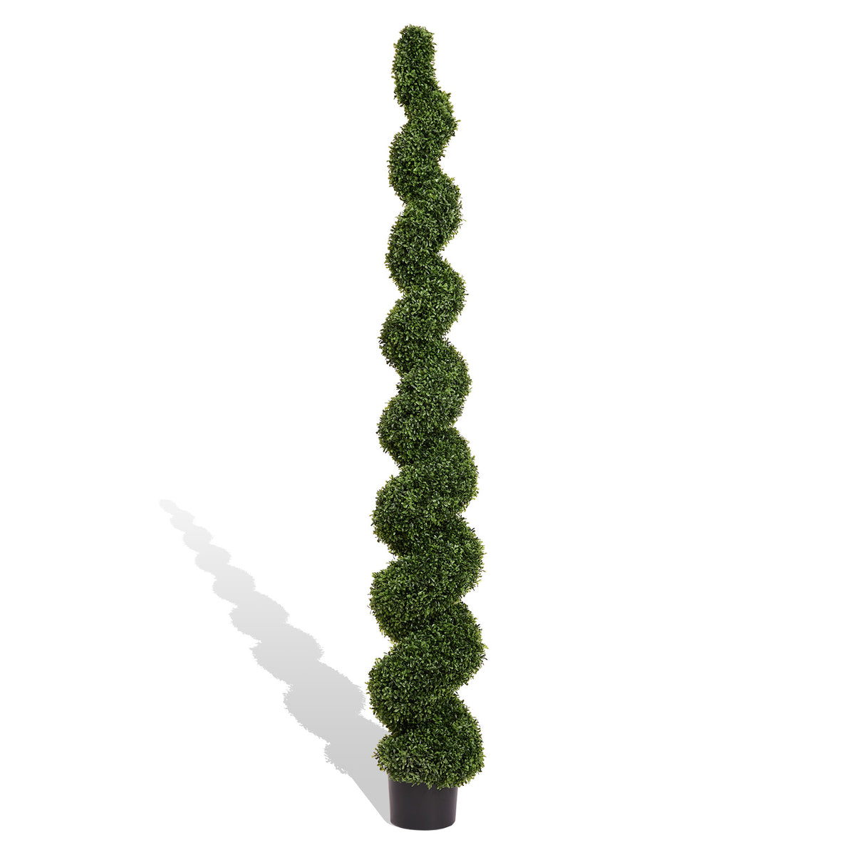 7FT Spiral Topiary Trees Artificial Outdoor Faux Boxwood Plants Large Twisted - Image 5
