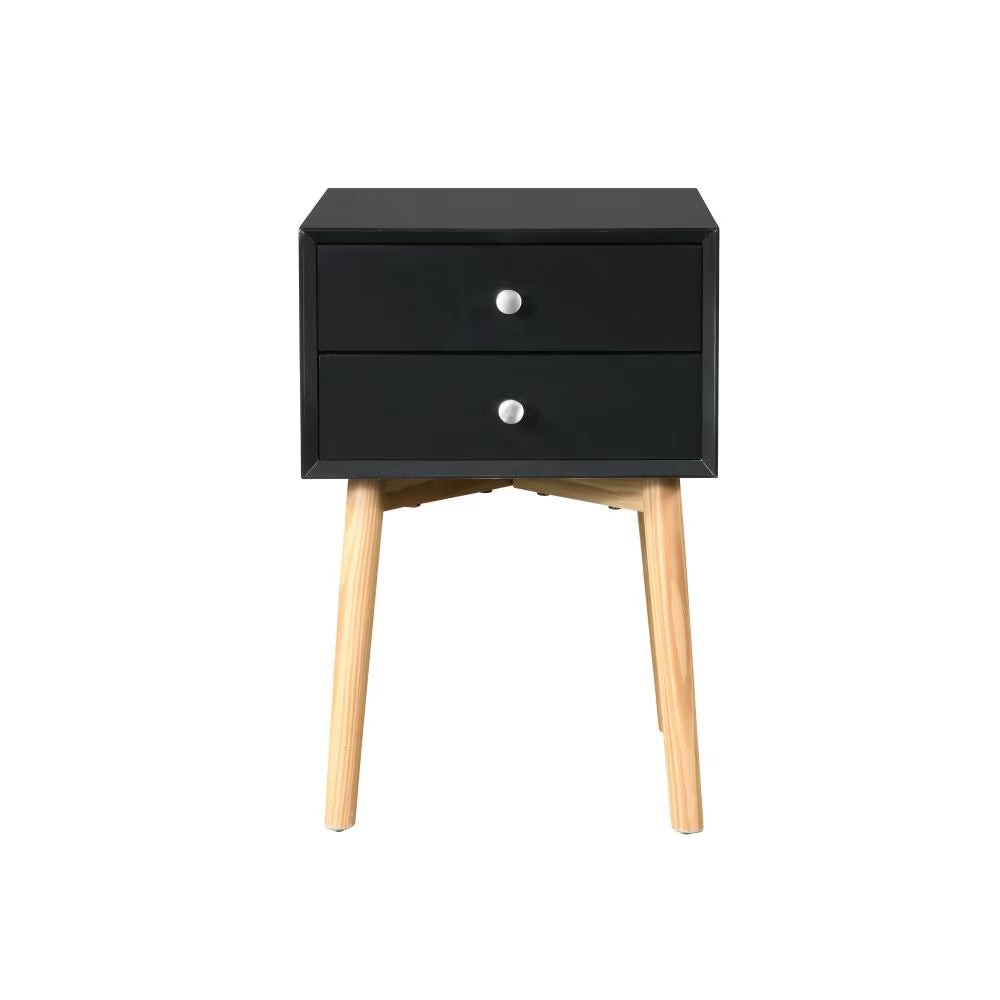 Mid-Century Two-Drawer Bedside Table