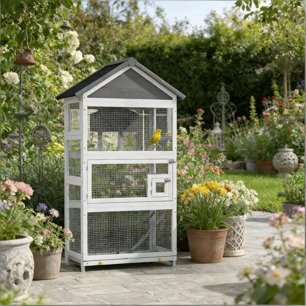 Bird Cage Starter Kit with Detachable Rolling Stand - Image 5