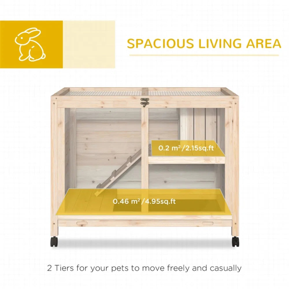 Pet cage /Wood Rabbit Hutch Natural ( Amazon Shipping)(Prohibited by WalMart) - Image 5