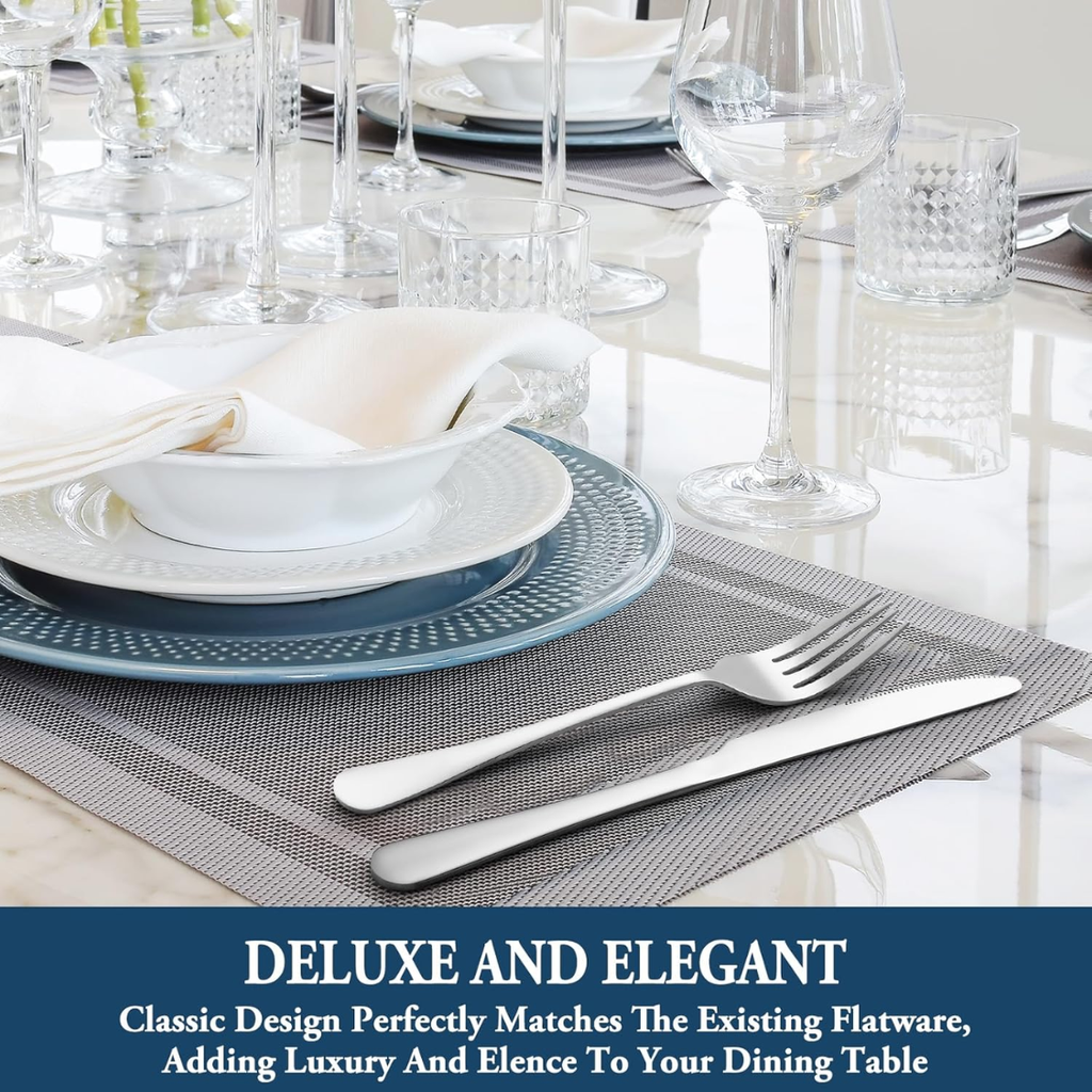 Dinner Forks Set Of 16 Top Food Grade Stainless Steel Silverware Forks - Image 2