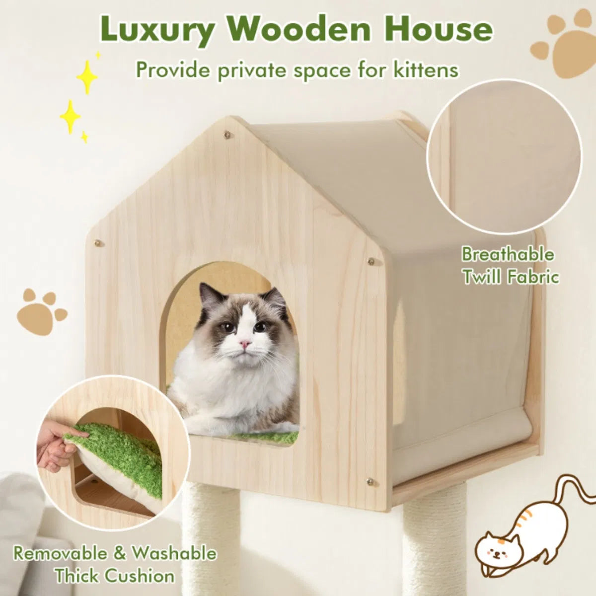 5 story Cat tree Cat Villa - Image 4