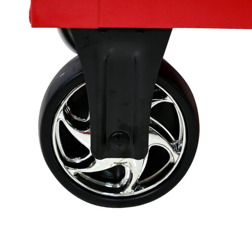 9 DRAWERS MULTIFUNCTIONAL TOOL CART WITH WHEELS AND WOODEN TOP - Image 7