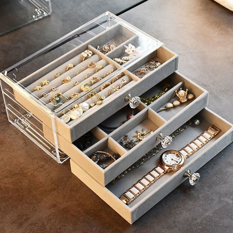 stackable cosmetic and skincare organizer rack