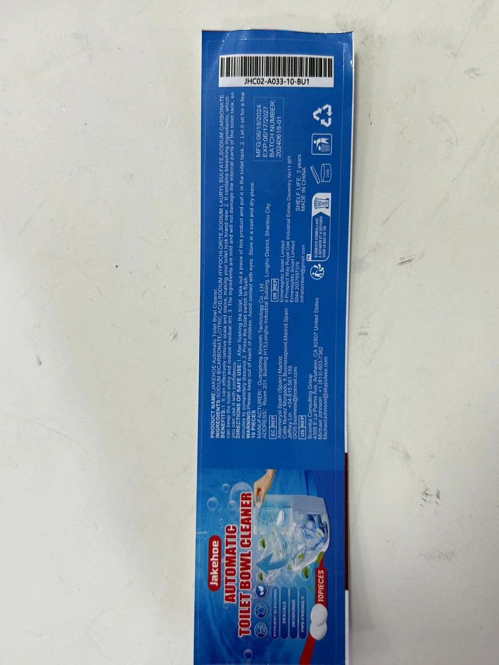 jakehoe toilet bowl cleaning tablets detail and structure