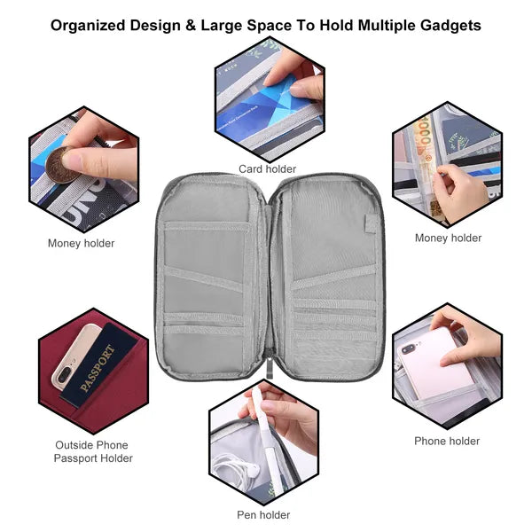 travel passport wallet 12cells ticket dimensions and features