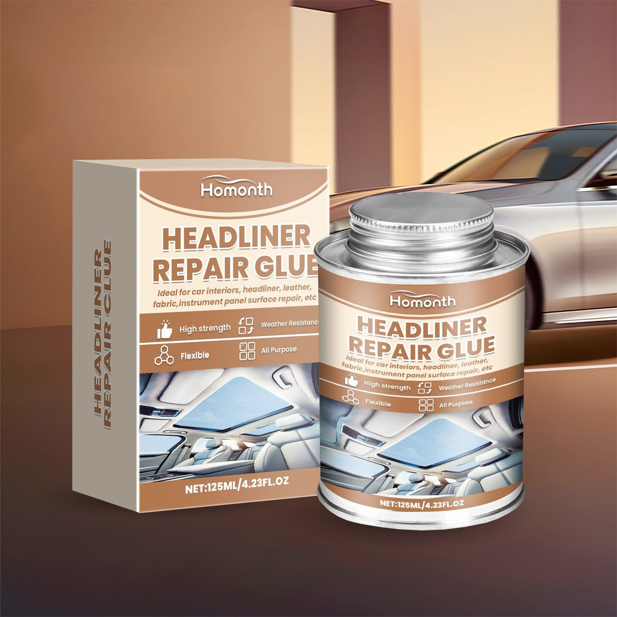 HOMONTH Automotive Headliner Repair Adhesive 125 ml / 1 Bottle - Image 2
