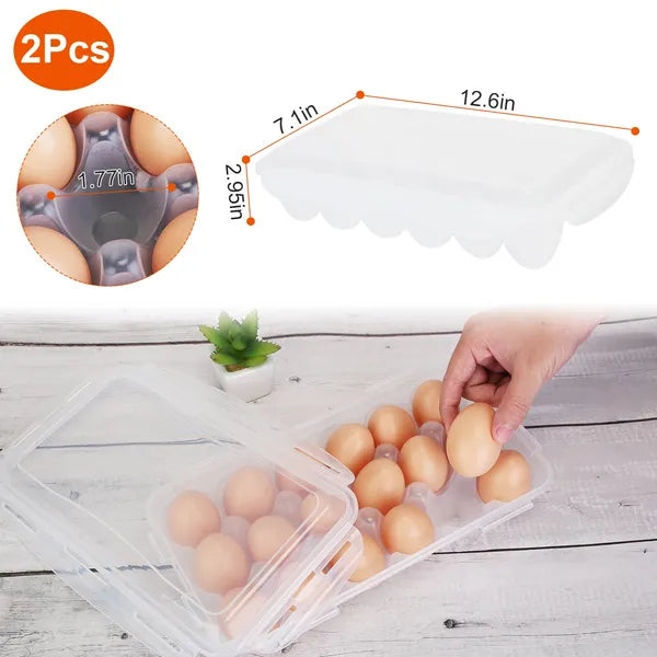 2pcs egg holder stackable plastic detail and structure