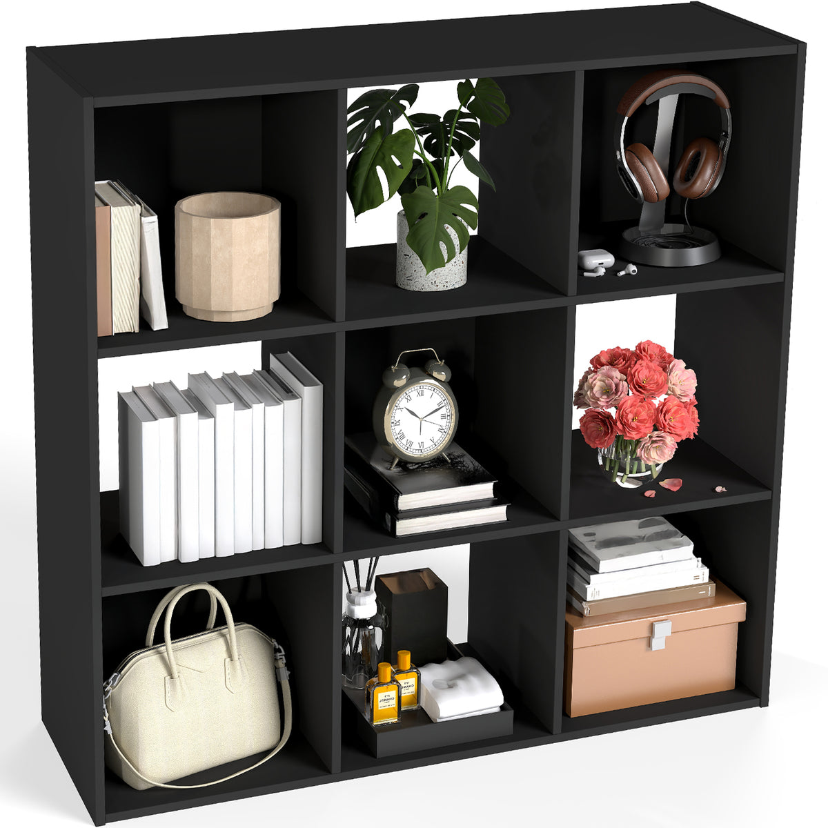 cube storage organizer open bookshelf dimensions and features