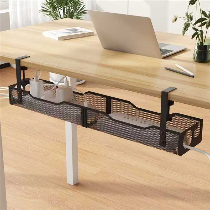 extended under desk cable management main view