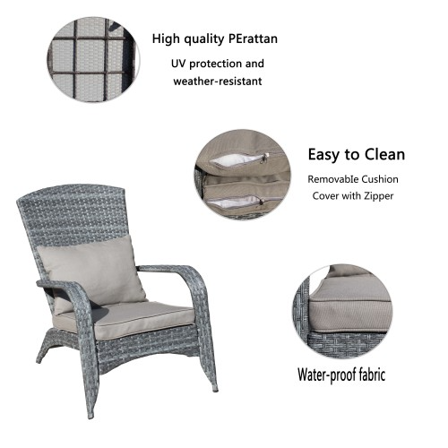 Outdoor Patio Chair with Cushions