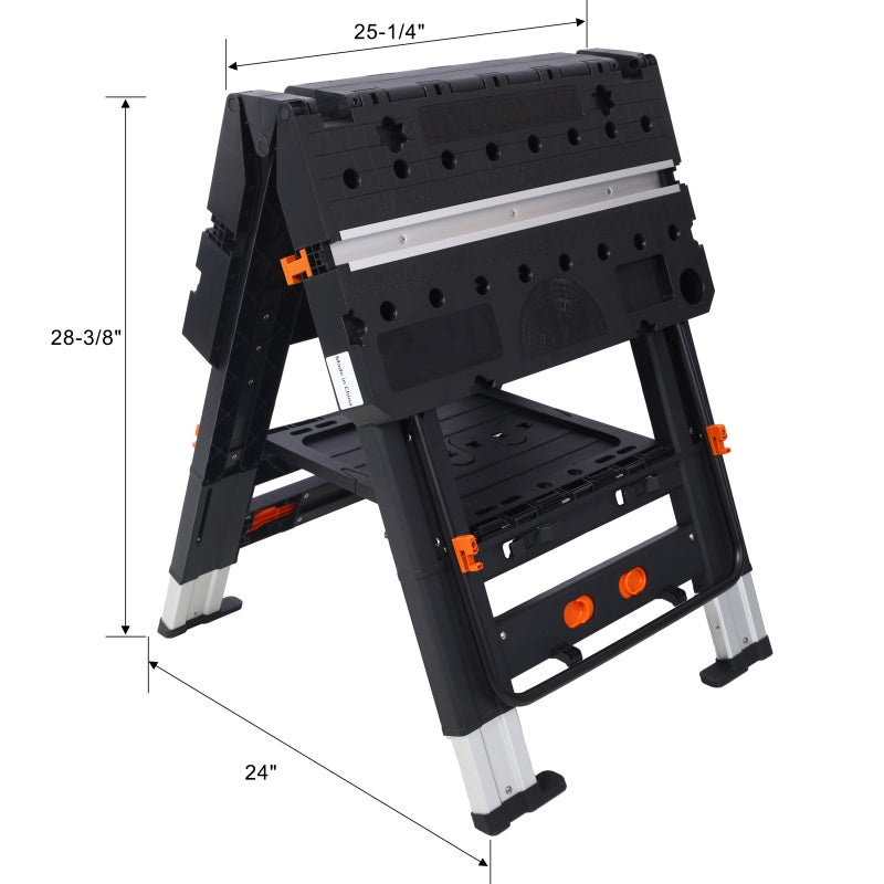 Portable Folding Workbench Sawhorse And Workbench In One Heavy duty - Image 10