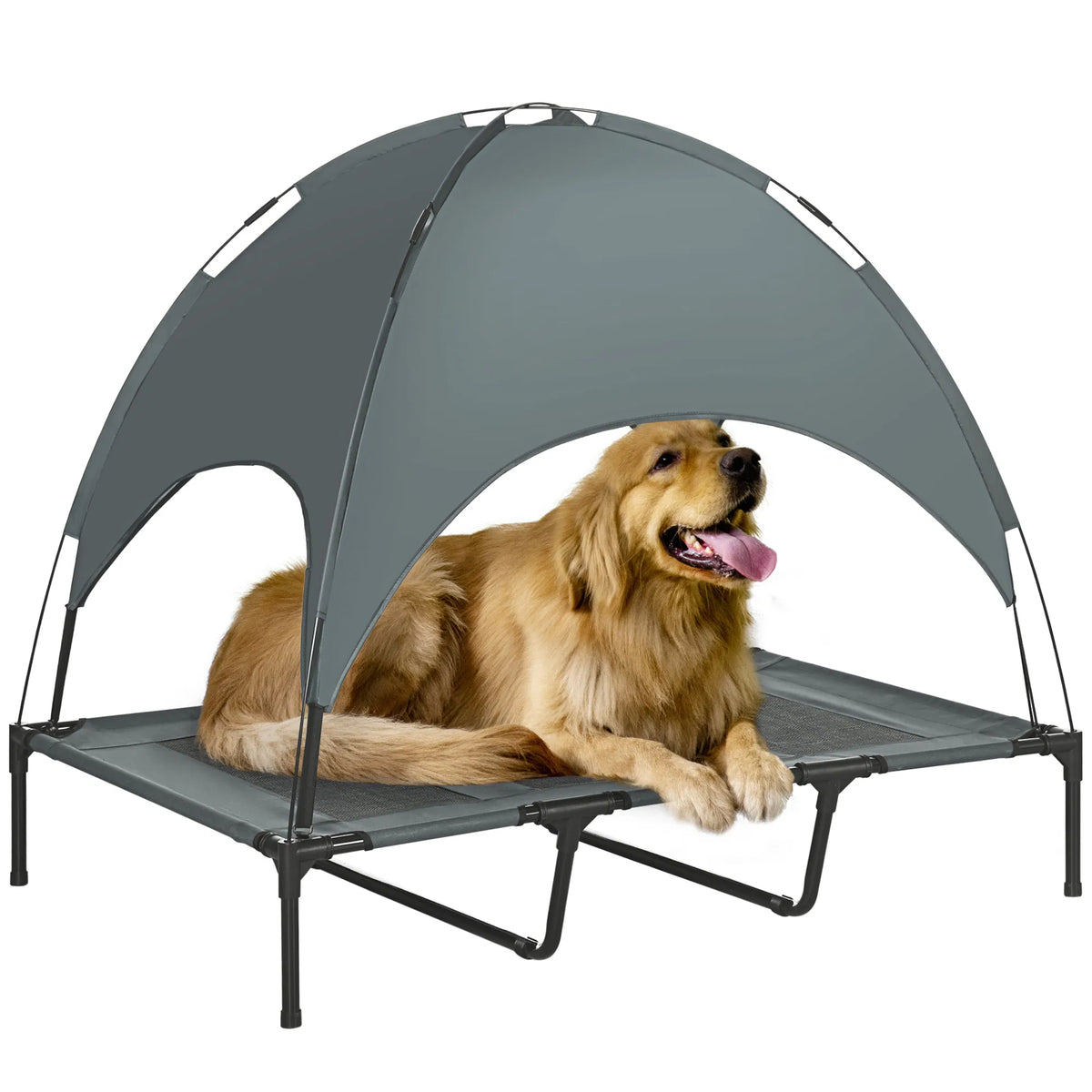 Elevated Dog Bed with Canopy Portable Raised Dog Cot for XL Sized Dogs Indoor - Image 4
