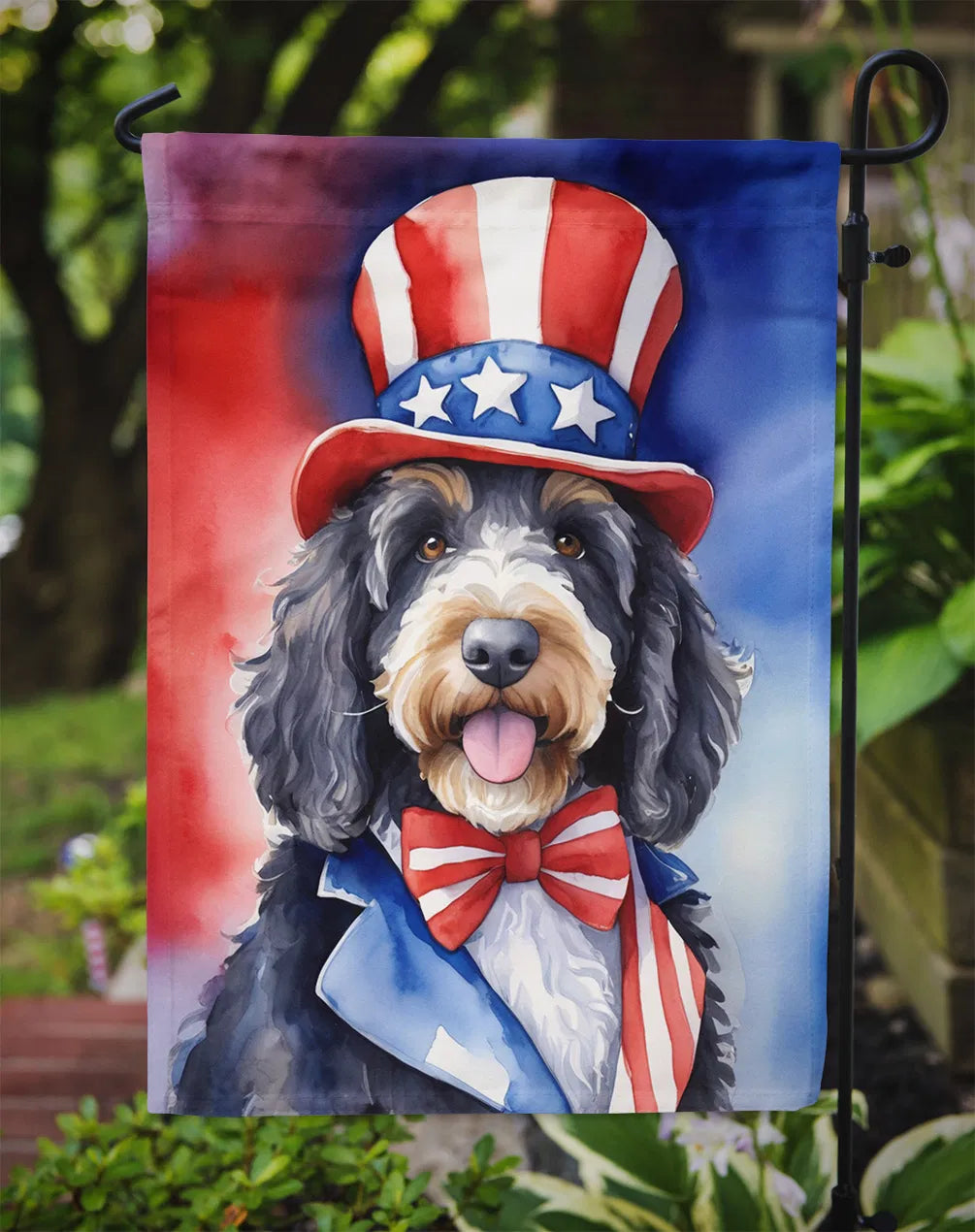 Bernedoodle Patriotic American Garden Flag Mailbox Flag Decorative Yard Flag - Image 5