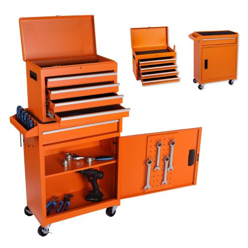 5-Drawer Rolling Tool Chest with Detachable Top Box