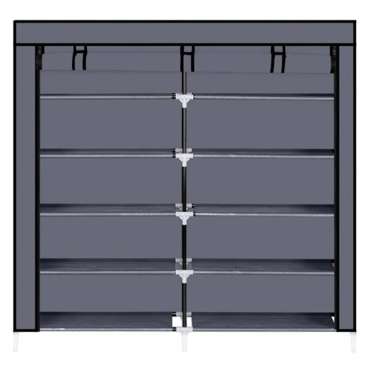 tiers portable shoe rack closet in use lifestyle
