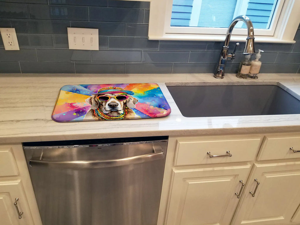 Weimaraner Hippie Dawg Dish Drying Mat Absorbent Dish Drying Mat Pad for - Image 5