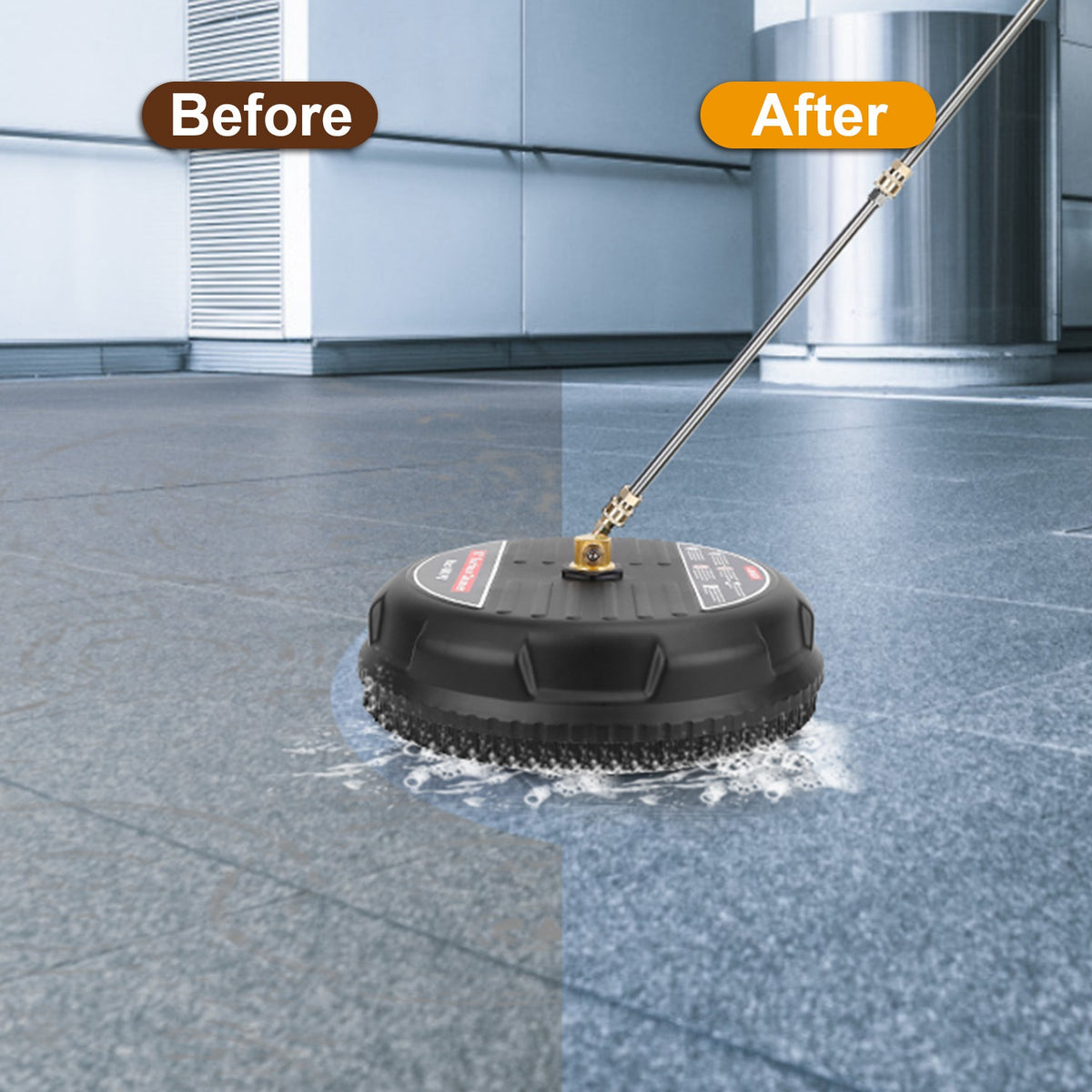 1 Set 15in High Pressure Flat Surface Cleaner 4000PSI Disc Power Washer Broom - Image 4