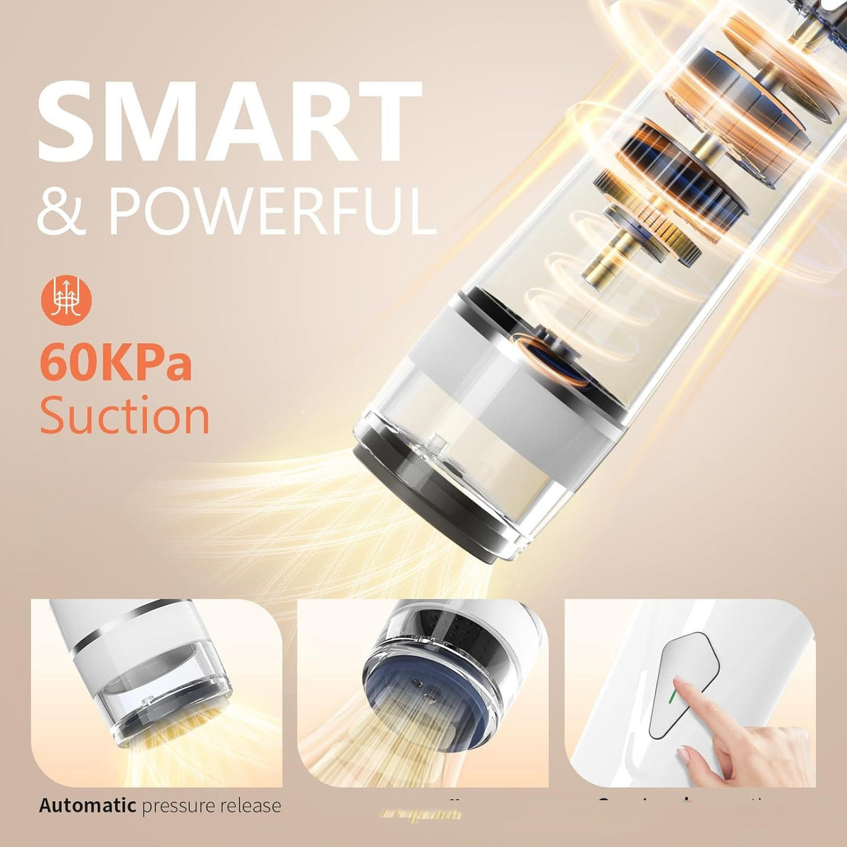 portable handheld vacuum sealer with detail and structure