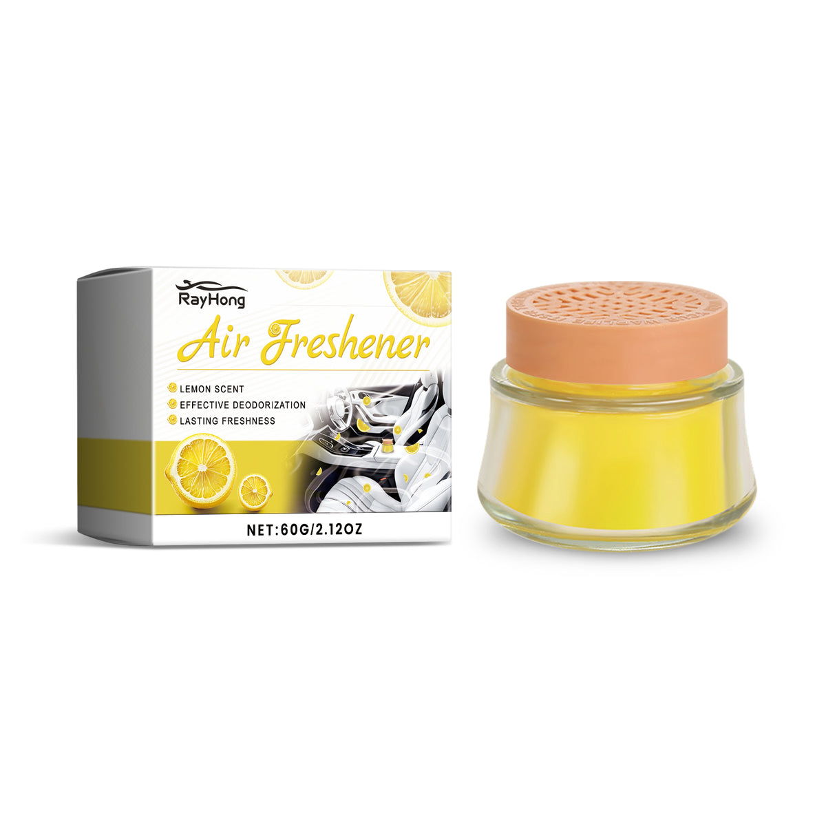 Lemon Car Solid Air Freshener Portable Interior Long Lasting Scent - Image 4