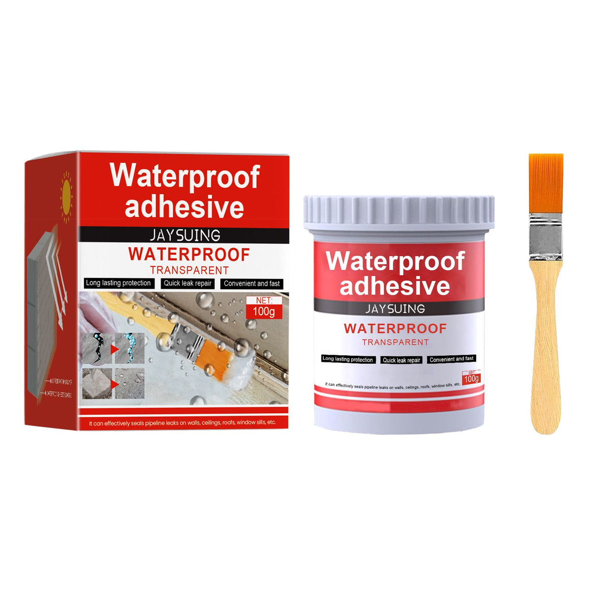 JAYSUING Clear Waterproof Repair Adhesive Kit 1 Kit - Image 2