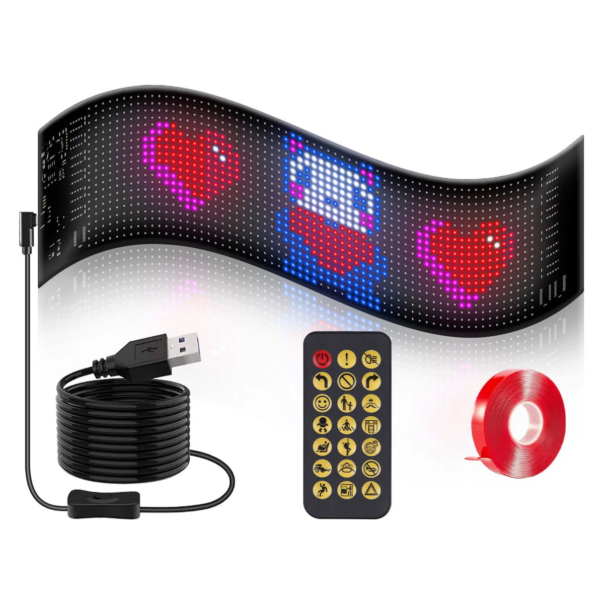2Pack Devil Eyes Lights For Car Ultra thin Programmable LED Car Signs with APP - Image 5