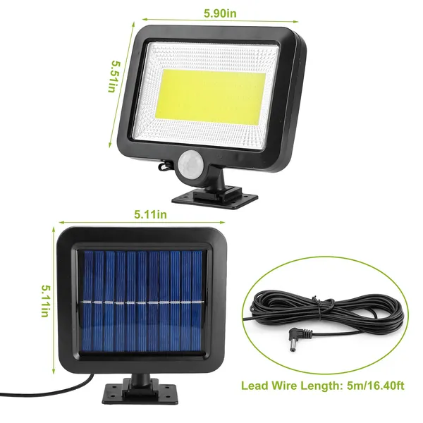Solar Powered Wall Lights Outdoor LED Beads Motion Sensor Lamp