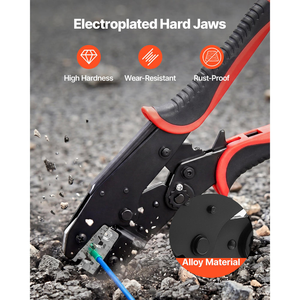 Crimping Tool 24 10 AWG Ratcheting Wire Crimper Tool Labor Saving Electrical - Image 2