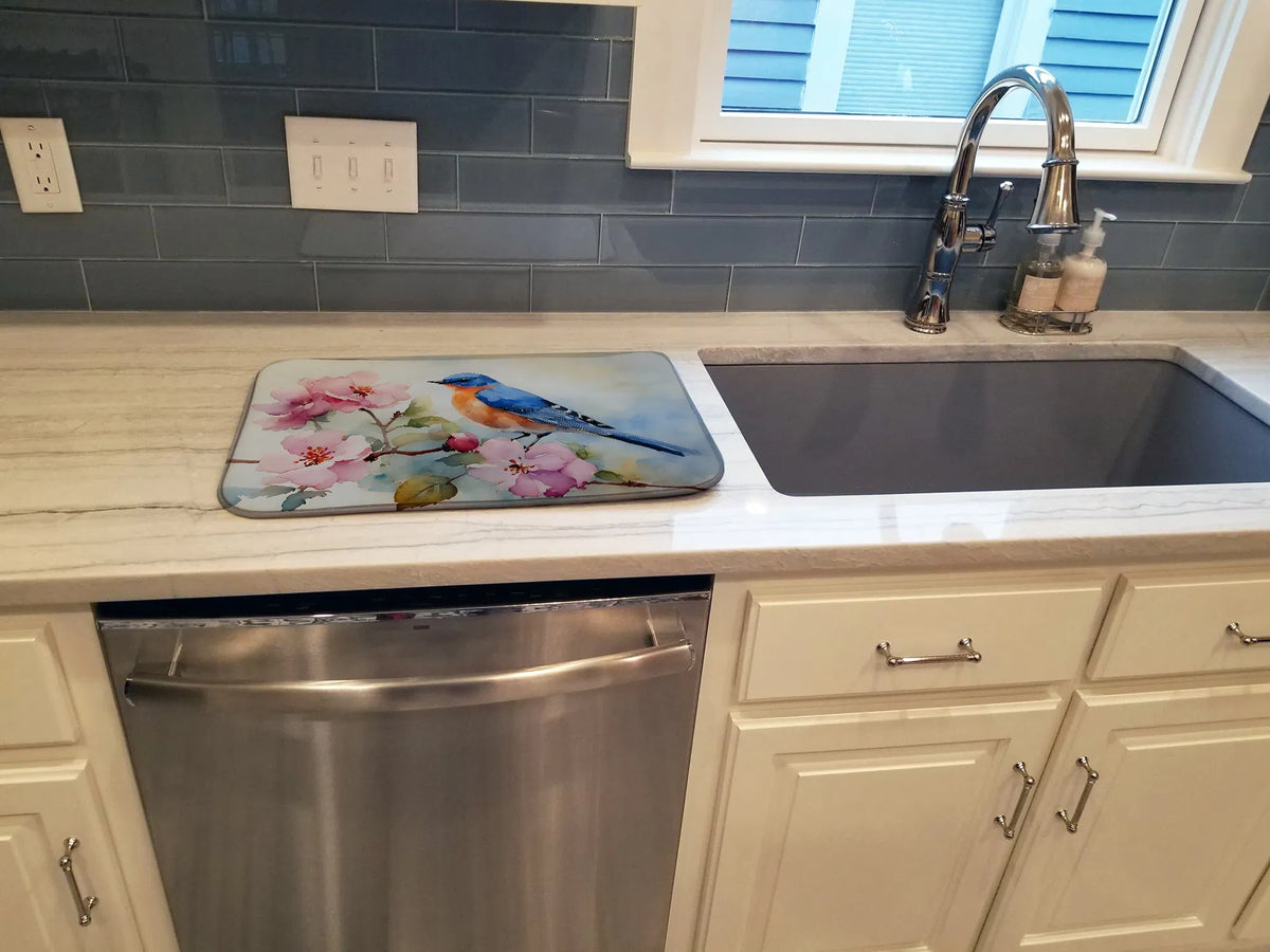 Bluebird Dish Drying Mat Absorbent Dish Drying Mat Pad for Kitchen Counter Dish - Image 2