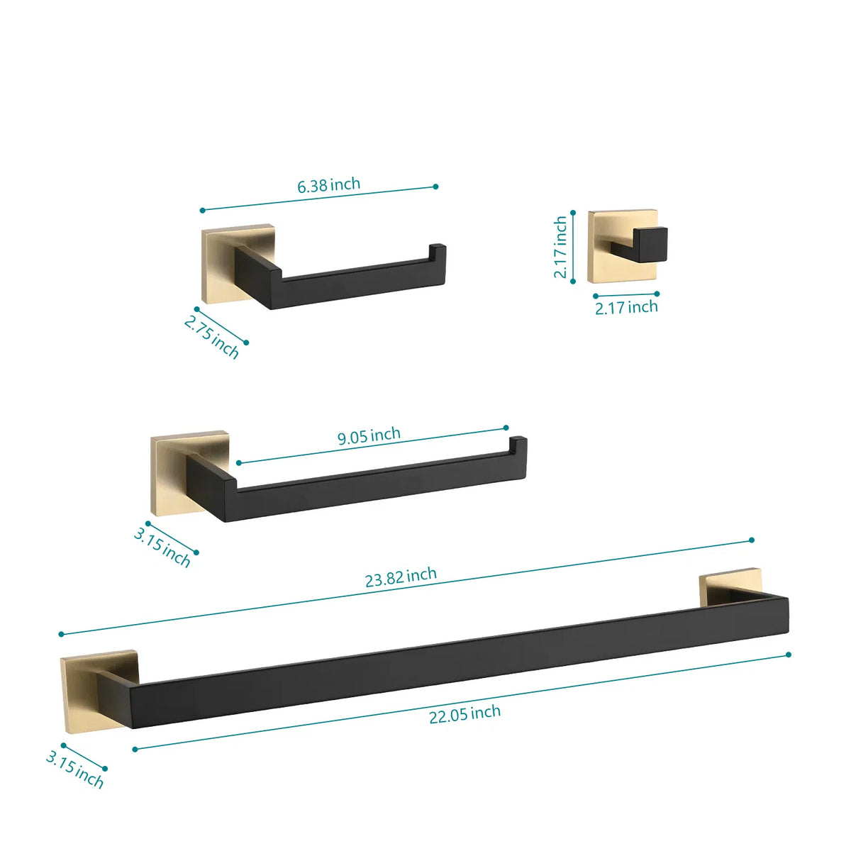 5 Piece Bathroom Hardware Set