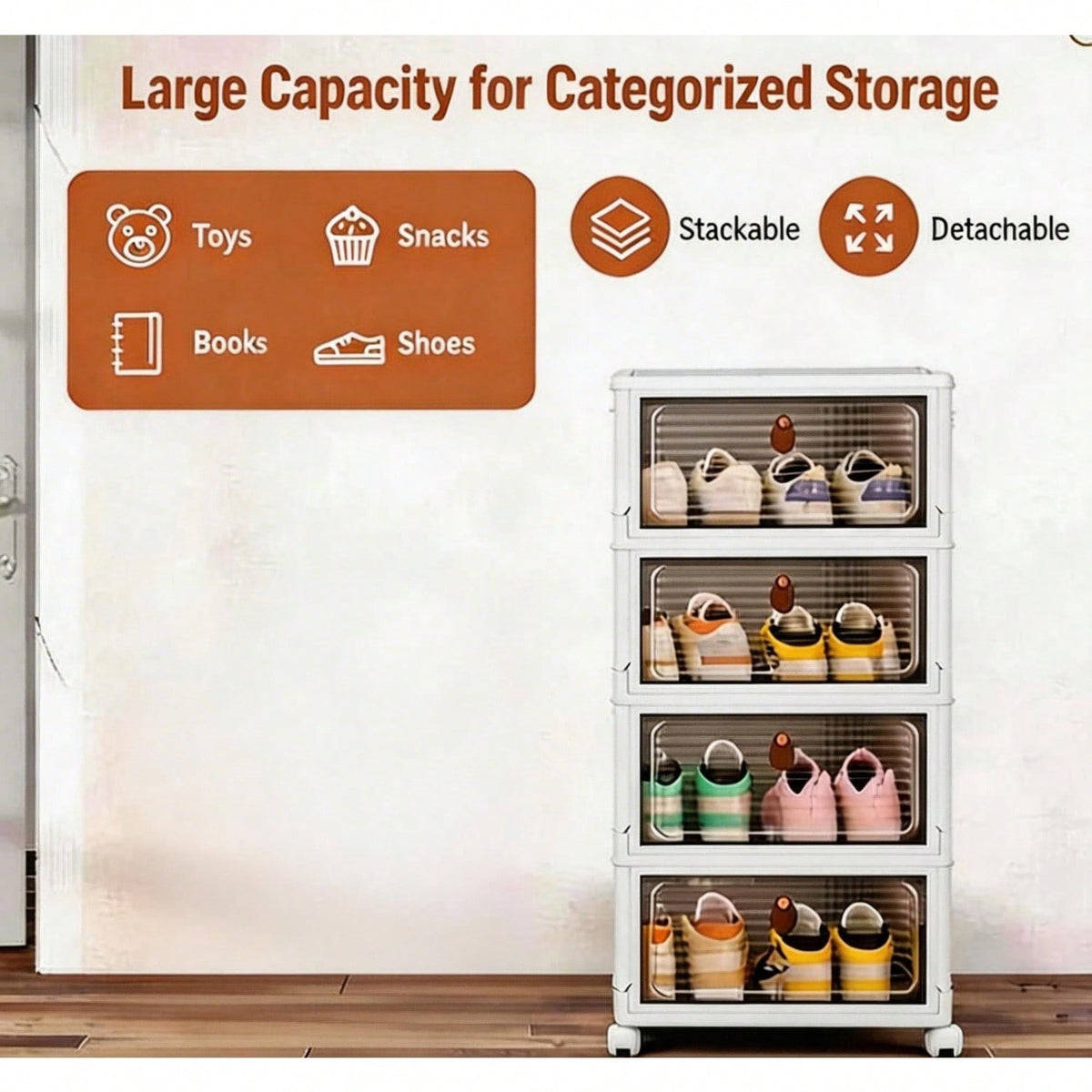 dustproof clear plastic shoe storage product angle 6