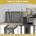 Adjustable Expandable Wooden Pet Gate 22 Inch Tall Freestanding Safety Fence