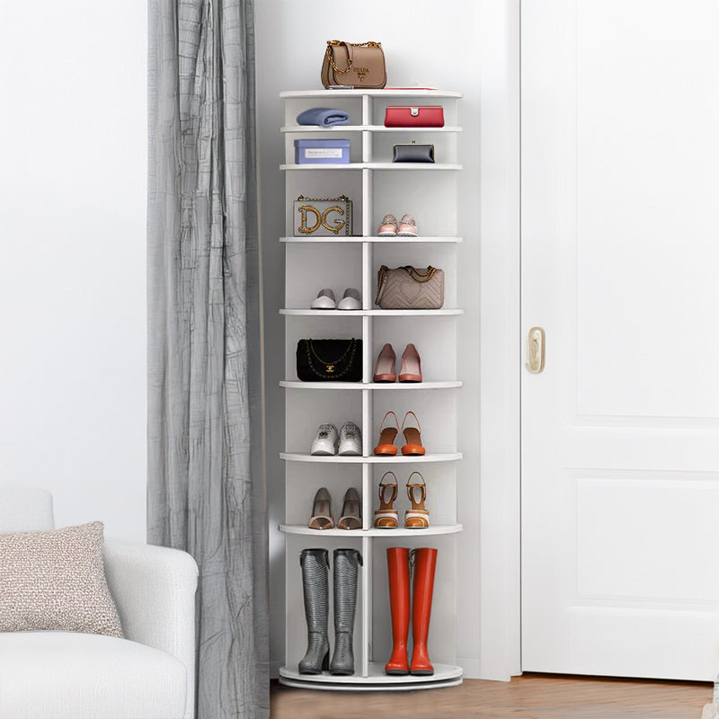 8-Tier Rotating Shoe Rack Tower 360 Degree Spinning Organizer - Main Front View