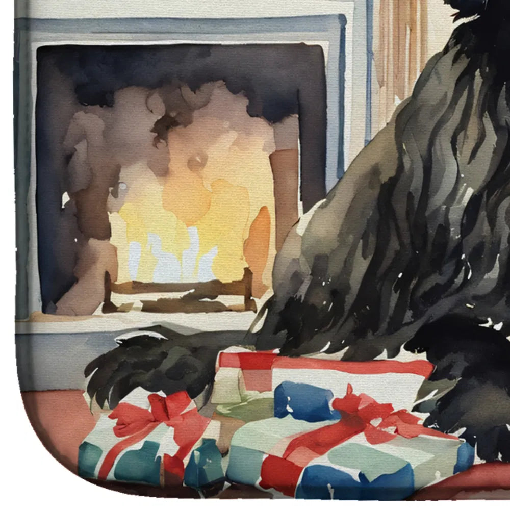 Newfoundland Cozy Christmas Dish Drying Mat Absorbent Dish Drying Mat Pad for