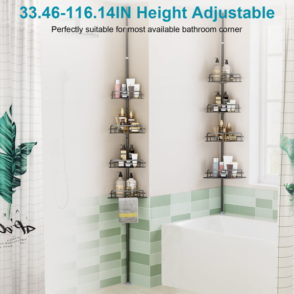 corner shower caddy tension pole product angle 6