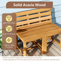 In Convertible Outdoor Acacia Wood Furniture Natural Loveseat Table Chairs