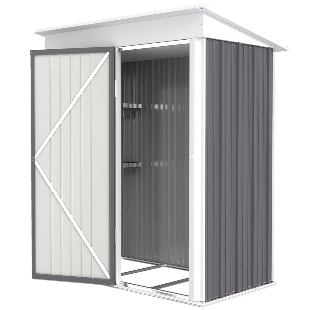 Outdoor Storage Shed Steel Lean to Shed with Adjustable Shelf Lock Gloves - Image 4