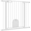 30" 41" Extra Wide Pet Gate Barrier with Small Door 35"H Dog Gate with Safety