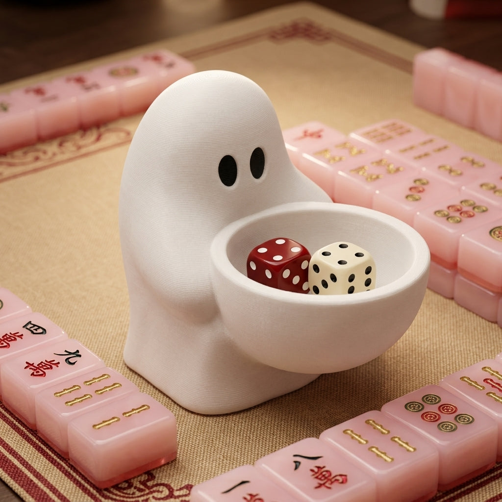Ghost Mahjong Dice Holder 3D Printed Ghost Dice Tray For American Mahjong Game - Image 2