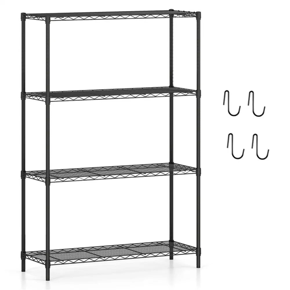 4 Tier Heavy Duty Metal Wire Shelving Unit 1000 lbs Capacity Adjustable Storage Rack - Image 10
