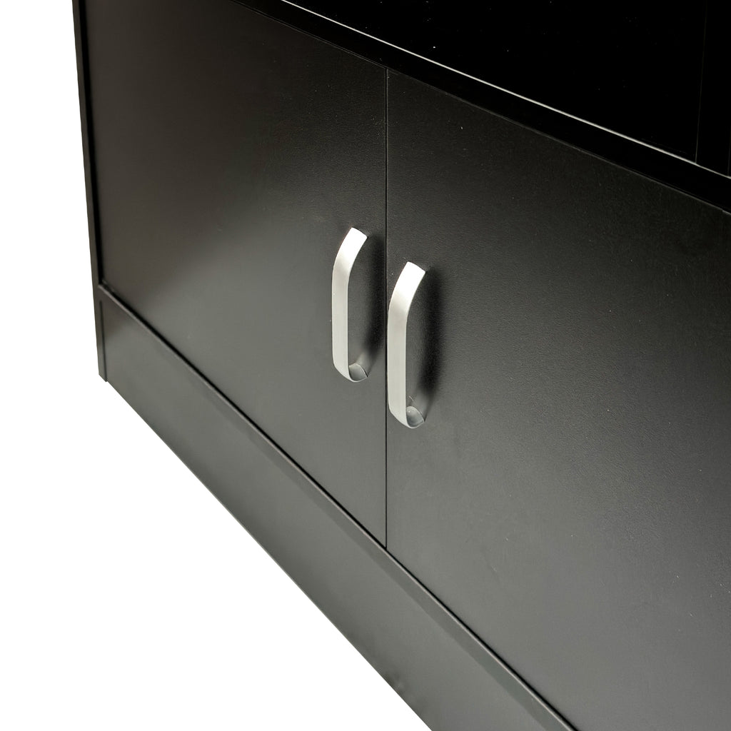 Black 70-Inch Cube Bookshelf