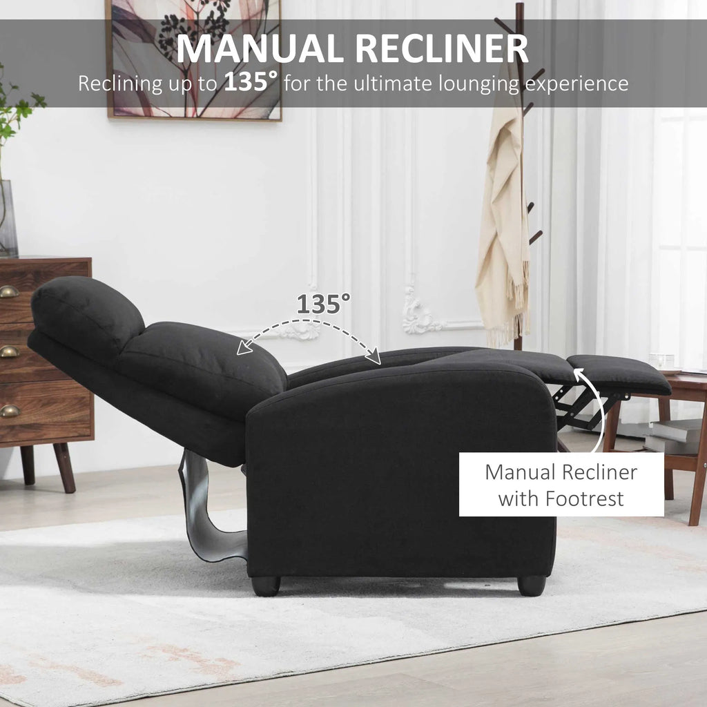 Fabric Recliner Chair Manual Home Theater Seating Single Reclining Sofa Chair - Image 4